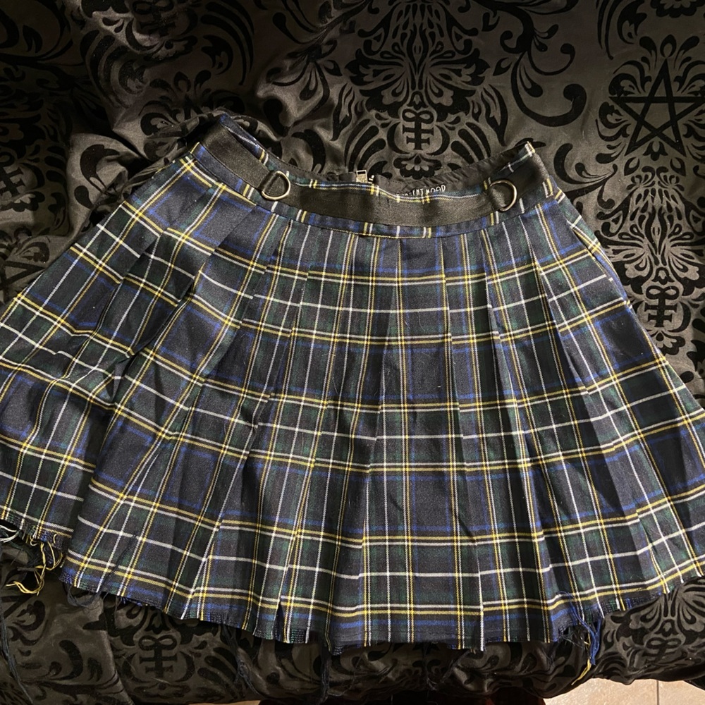Current mood plaid skirt